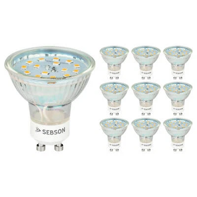 10x LED Lampen GU10 5W warmweiss RA97 flimmerfrei 230V 420lm Leuchtmittel SEBSON - Bild 1 von 4