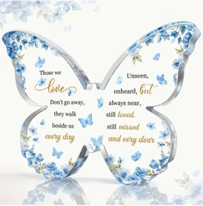 Regalo de simpatía - Pérdida de amada - Placa acrílica de una mariposa con mensaje inspirador - Imagen 1 de 7