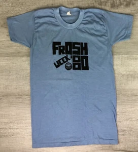 Vintage Frosh Week 1980 Shirt Freshman 80s Blue 5050 T Made USA Fitted Mens M - Picture 1 of 12