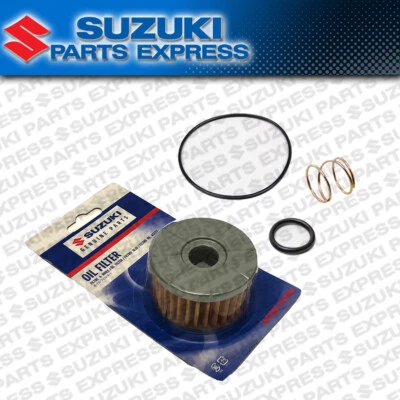 NEW SUZUKI OEM DR650SE OIL FILTER ELEMENT 16510-37450 WITH O RINGS AND SPRING - Image 1 of 4