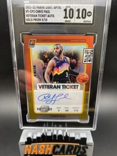 2021-22 Panini Contenders Optic Chris Paul Veteran auto gold 3/10 SGC 10/10