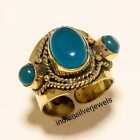Best Offer Chalcedony Tibetan Silver Brass Rings Jewelry
