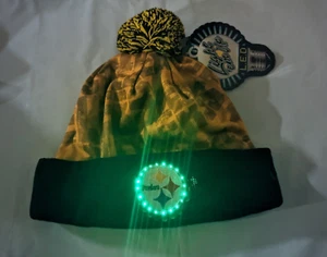 Pittsburgh Steelers Big Logo Light Up Printed Beanie Winter Hat Toque Cuff LOGO - Picture 1 of 1