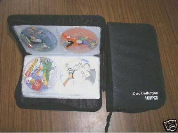 10 PCS NEW HIGH QUALITY 108- CD DVD BLACK NYLON WALLET/ ORGANIZER W SLEEVE, JS35 - Image 1 of 1