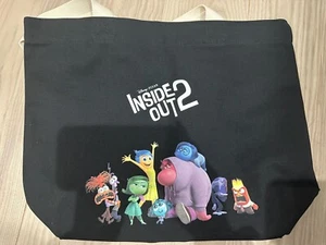 Neu Disney Pixar Inside Out 2 Film schwarz Canvas Beuteltasche Tasche D23 - Bild 1 von 2