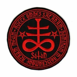 Leviathan Cross Satan Avete Omnes Satanam Dominum Patch | Gothic Biker Gang Logo - Picture 1 of 1
