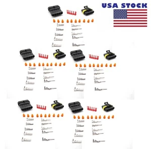 Kit 5 Pin Way Sigillato Impermeabile Cavo Elettrico Connettore Spina Auto Set - Foto 1 di 2