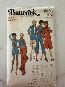 Butterick Pattern 6509 - Jacket, Pants, Shorts & Shirt - Size 10 - Vintage 70's - Picture 1 of 3