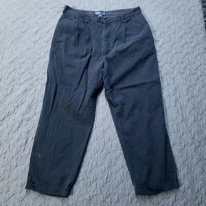 Pantaloni chino vintage Polo by Ralph Lauren uomo 38x29 nero Hammond pantaloni piatti - Foto 1 di 14