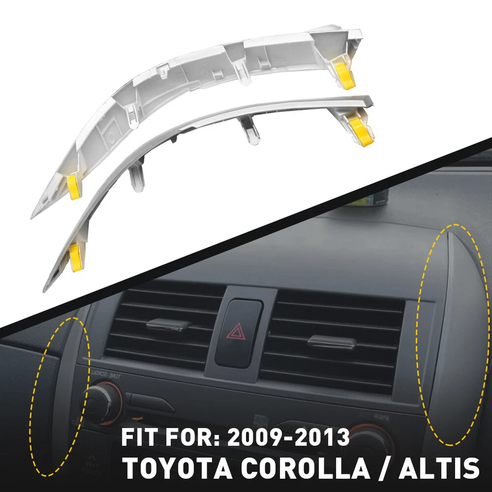 Para Toyota Corolla 2009-2013 tablero central aire acondicionado salida panel ventilación moldura Foto 1 de 4