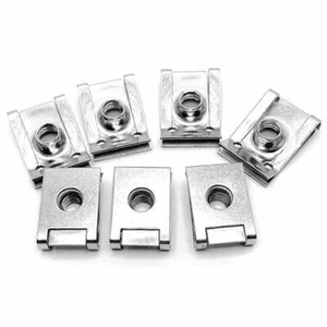 80x Edelstahl Blechmutter M4 M5 M6 M8 Clipse Klemmen Schnappmutter Federmutter - Bild 1 von 12