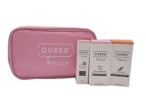 3 Pcs Cured By Julep Nail Treatment Kit With Bag Sheer Rose - Picture 1 of 3