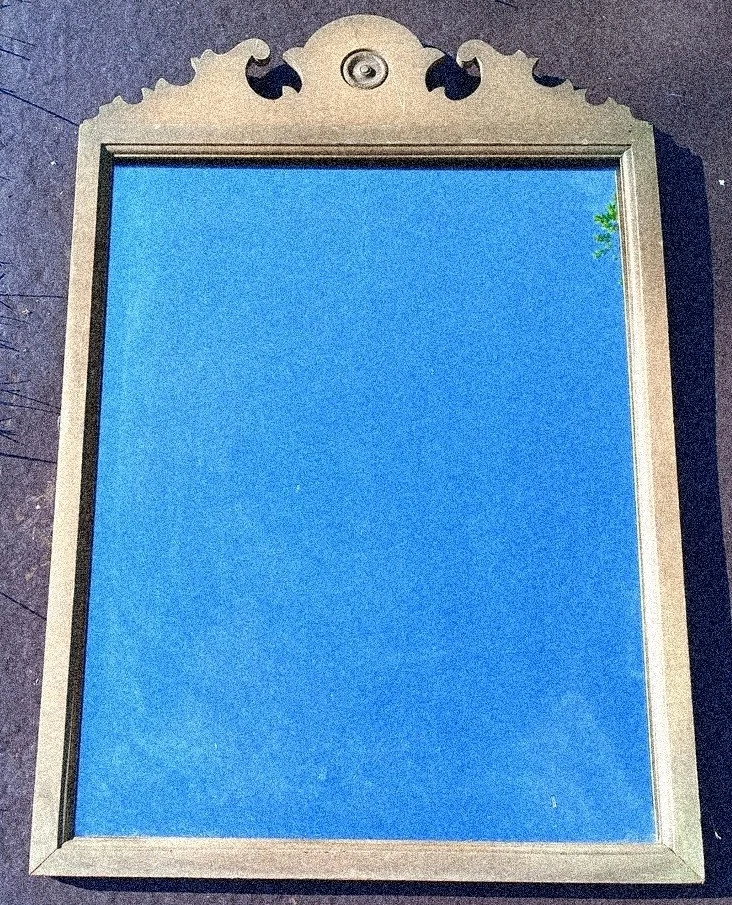 ESPEJO CASI ANTIGUO DE LA ERA DE LA DEPRESIÓN DE LOS AÑOS 30 19X23 MARCO DE VIDRIO 22 X32 colgante de pared.Fa Foto 1 de 4