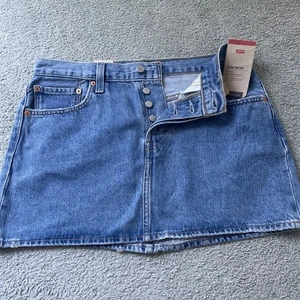 Mini falda vaquera Levi's Icon Western Yugo etiqueta talla Cintura 30 Medida 32 Pulgadas Nuevo - Imagen 1 de 14