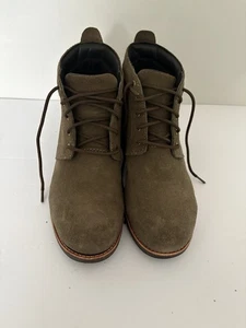 Worx Red Wing Women’s 10 Khaki Green Leather Work Chelsea Boots - Picture 1 of 7