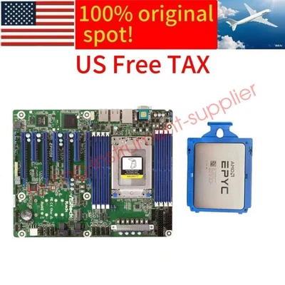 AMD epyc 7551P+ASRock EPYCD8 motherboard 7 PCIE dual M2 SSD - Image 1 of 4