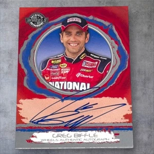 Greg Biffle PACK PULLED NASCAR 75 GREATS signed card 2006 WHEELS AUTHENTIC AUTOS - Picture 1 of 2
