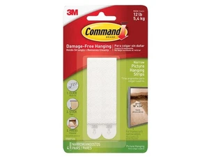  Command™ Narrow Picture Hanging Strips (Pack 4) COM17207 - Picture 1 of 2