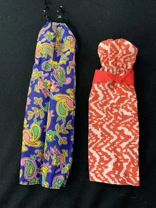 1979 Barbie Kleiderpaket #2778 Paisley Overall & #2775 rot trägerlos SCHÖN! - Bild 1 von 6