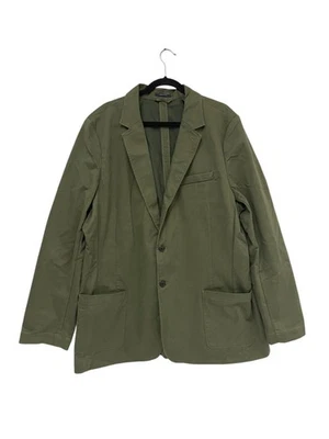 Lands End Blazer куртка мужской размер 48L высокий зеленый две пуговицы хлопковая смесь - Изображение 1 из 4