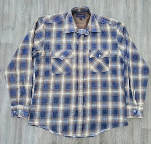 Vintage 80s Woodland Mens Sz Medium Long Sleeve Flannel Shirt Plaid - Picture 1 of 6