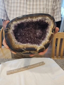Amethyst Display Piece, Uruguay 6.9 LBS, 3130 Grams, Polished, 10in X 7in X 3in - Picture 1 of 9