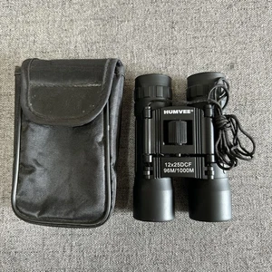 Binoculars Humvee Brand 12x25 DCF 96m/1000m Black Case Included - Picture 1 of 9