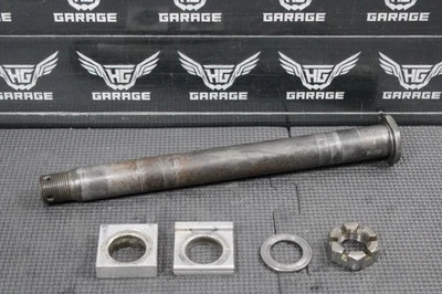 Suzuki 04-06 RMZ250 2005 OEM eje trasero llanta rueda trasera pivote perno eje bloques tuerca Foto 1 de 4