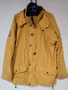 Vintage Helly Hansen Yellow Rain Jacket Size XL 58-60 World Traveller President  - Picture 1 of 12