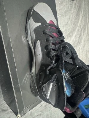 Jordan 7 Retro Bordeaux 2011 GS Size 7 Black Light Graphite - Image 1 of 4