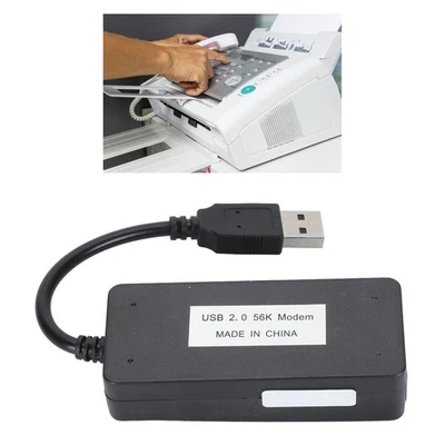 USB 56K External Dial Up Fax Data Modem Dual RJ11 Ports Support Caller ID Comp ↑ - Image 1 of 4