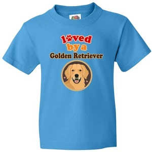 Inktastic Golden Retriever Dog Lover Youth T-Shirt Pets Puppy Breed Dogs Animal - Picture 1 of 11