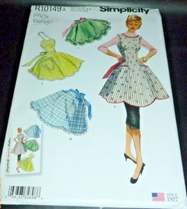 50er Vintage Retro Repro Schürze TV Mama Hausfrau Kostüm Schnittmuster 10-20 LARP - Bild 1 von 3