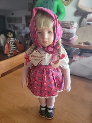 Kathe Kruse Doll - Blond Hair Blue Eyes - 15 Inches - German - Image 1 of 4