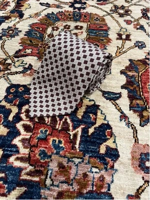 Men’s Vintage Emporio Armani Geometric Preppy Silk Necktie - Image 1 of 4