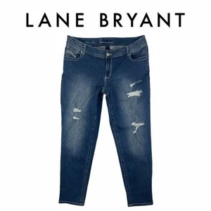 Pantalones de mezclilla ajustados Lane Bryant para mujer talla 20 Genius Fit Distressed Plus - Imagen 1 de 11
