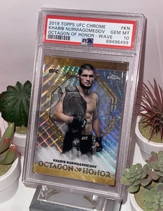 2019 Topps UFC Chrome Khabib Nurmagomedov Octagon Honor  #'d/99 PSA 10 POP 7 - Picture 1 of 6