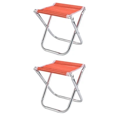 Set of 2 Klappbarer Sitzhocker Tragbarer Klapphocker Faltbarer Stuhl - Bild 1 von 4