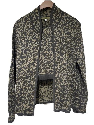 Peruvian Connection Baby Alpaca Wool Silk Cardigan & Skirt Set Olive Green M EUC - Image 1 of 4