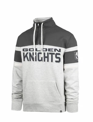Suéter Para Hombres Vegas Golden Knights Bay Ridge AMP Cuarto Cremallera Mediano Gris Foto 1 de 4