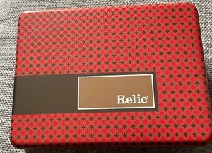 New Relic Tri Fold Wallet With Claw Hook Keychain In Tin Gift Box - Picture 1 of 3