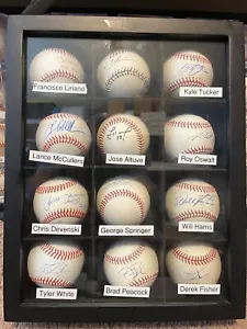 (12 Balls) Houston Astros Autographed Baseball Collection w/ Bonus Display Case - Picture 1 of 16