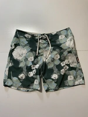 Pantalones Cortos Ever Brand Hechos a Mano en EE. UU. Hawaianos Hibisco Flor Talla 38 Foto 1 de 4