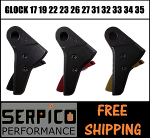 Serpico Performance Bravo AL™ Gen 1-4 Flat Face Aluminum Trigger Shoe fits Glock - Picture 1 of 14