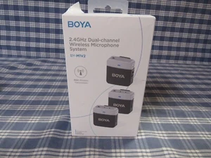 Boya BY-M1V2 Wireless Dual Channel Microphone System (New Open Box) FREE SHIPPIN - Picture 1 of 7