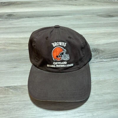 Gorra de Colección Cleveland Browns con Correa Marrón NFL Retro Naranja Casco Logo Foto 1 de 4