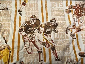 Vintage Sears erdfarben NFL 24 x 63 lange Gardine Vorhang Panel Football - Bild 1 von 5