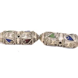 Moroccan Metal Beaded Necklace - Picture 1 of 9