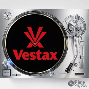 VESTAX DJ SLIPMATS / SLIP MATS X 2 - TECHNICS - HIP HOP - 1200 - 1210 - PDX - Picture 1 of 3