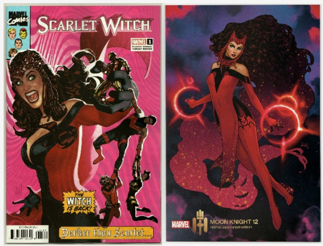 SCARLET WITCH QUICKSILVER #1 MAIN + VECCHIO FOIL VARIANT SET